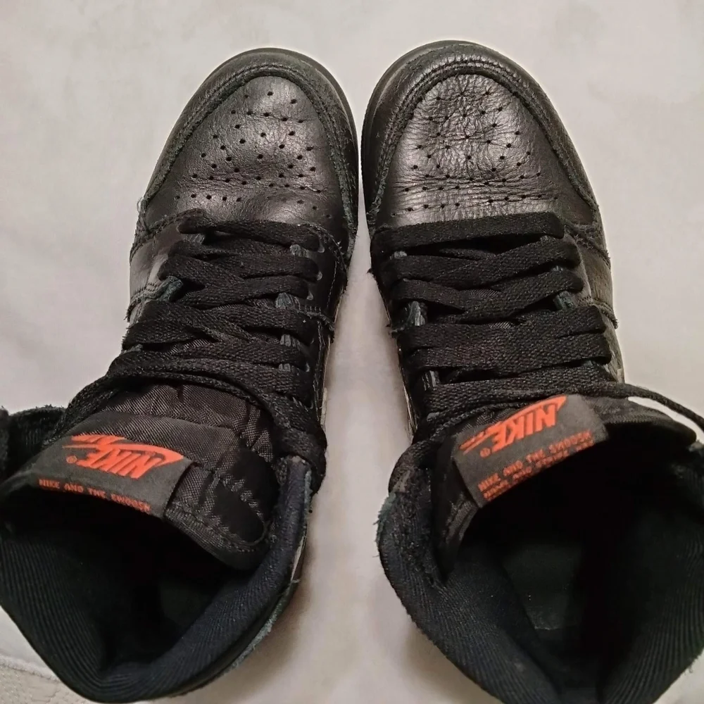 vtg nike air Jordan1 Retro children's sports shoes size 4 High Triple Black 2017